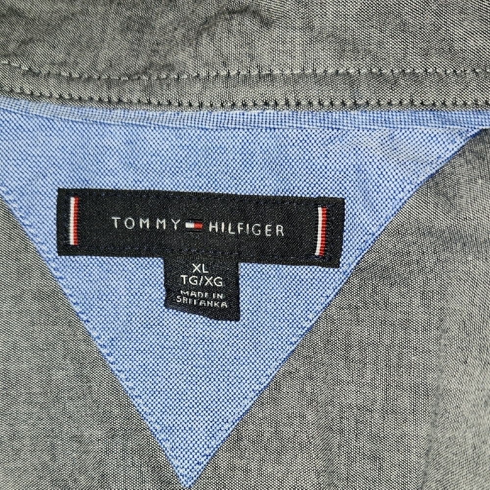 Tommy Hilfiger Blue Short Sleeve Button Down Shirt - Picture 9 of 11